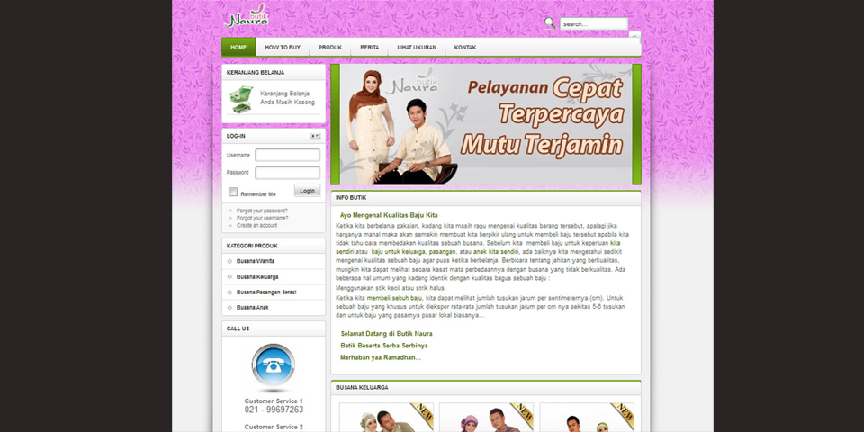 Butik Naura Web Design